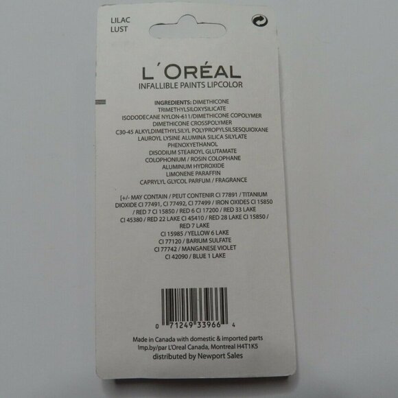 Loreal Infallible Purple Lilac Lust Lip Paint Lipstick .22 Oz 071249339664 NEW - Picture 4 of 4